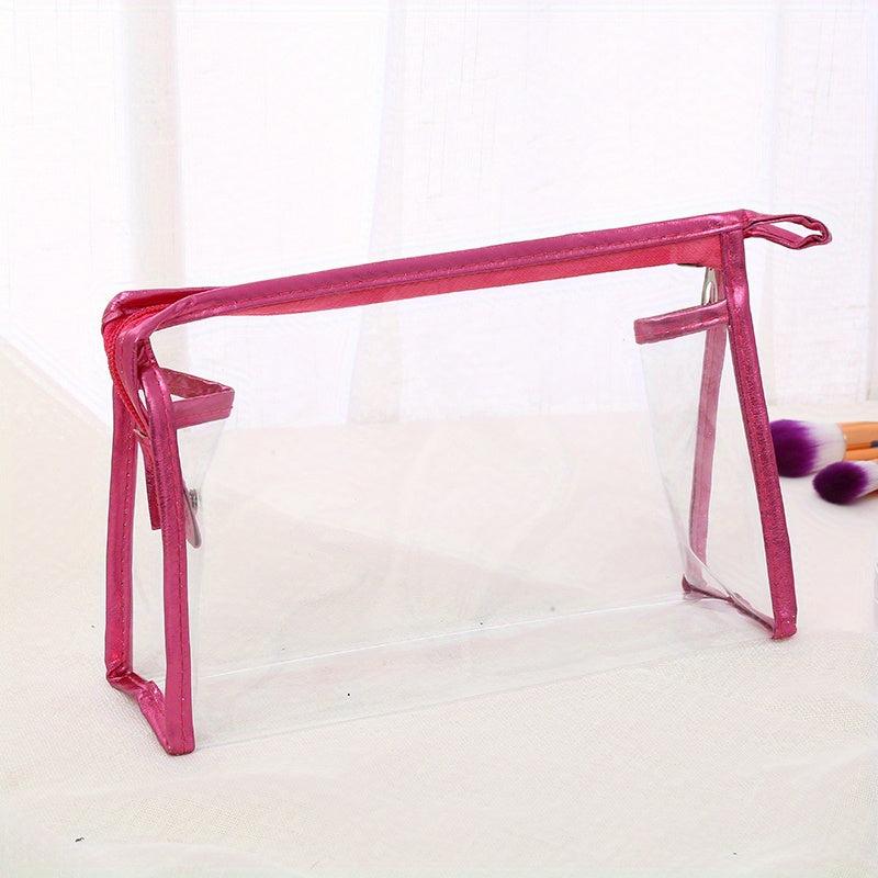 Clear Waterproof Cosmetic Bag PVC Makeup Storage Organizer Lightweight Portable