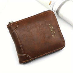 Men's Short Wallet Money Clip 6 Card Slots Business Retro Wallet