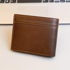 Men's Leather Short Wallet Money Clip Card Holder Purse