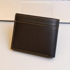 Men's Leather Short Wallet Money Clip Card Holder Purse