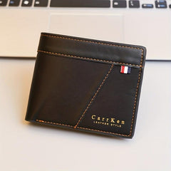 Men's Leather Short Wallet Money Clip Card Holder Purse