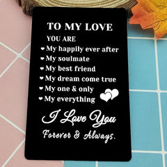 Casual Wallet Insert Card For Anniversary