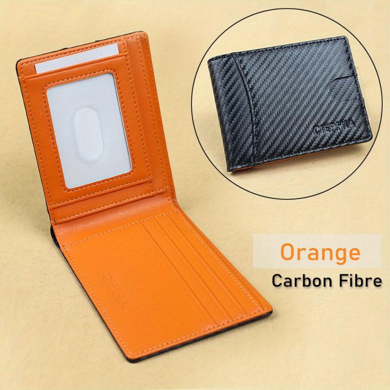 Men's RFID Anti-theft Ultra-Thin Wallet Brush Short Money Clip
