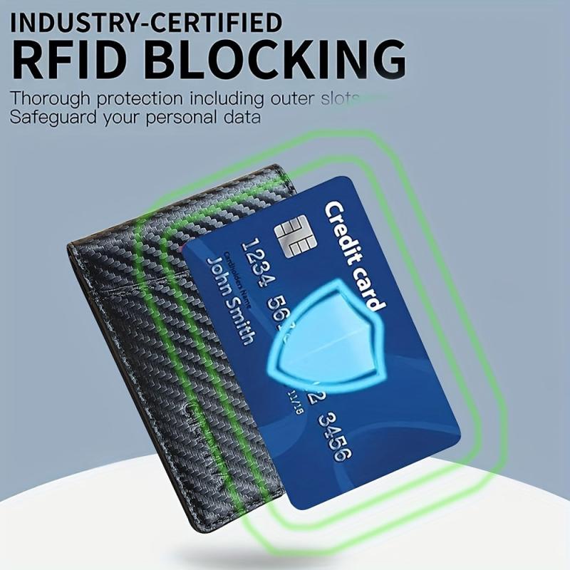 Men's RFID Anti-theft Ultra-Thin Wallet Brush Short Money Clip