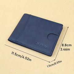 Men's RFID Anti-theft Ultra-Thin Wallet Brush Short Money Clip