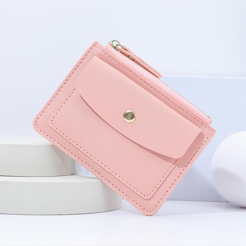 Functional Card Bag Zipper Coin Wallet Card Holder
