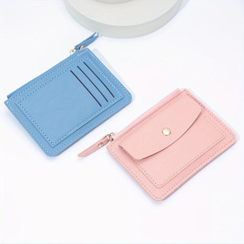 Functional Card Bag Zipper Coin Wallet Card Holder
