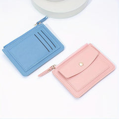 Functional Card Bag Zipper Coin Wallet Card Holder