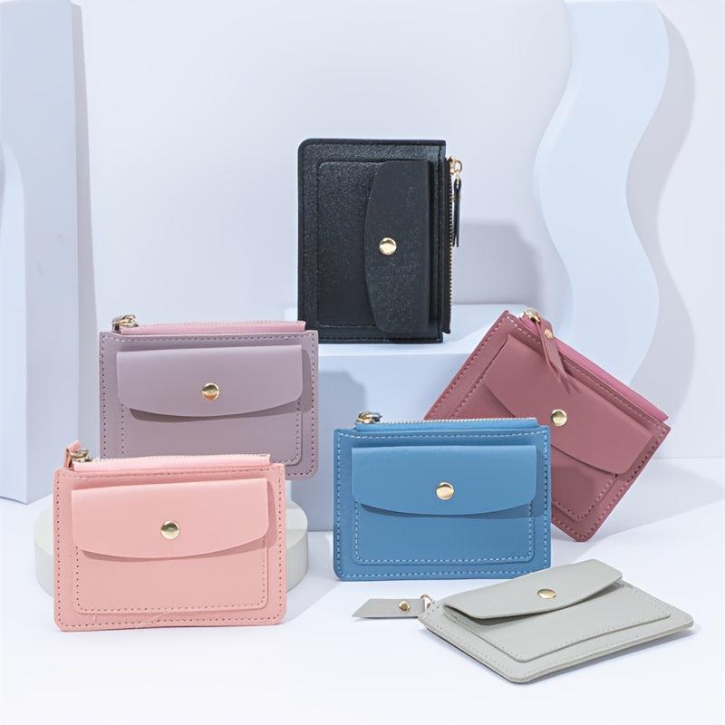 Functional Card Bag Zipper Coin Wallet Card Holder