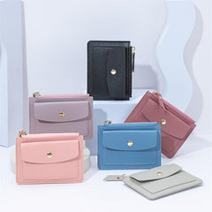 Functional Card Bag Zipper Coin Wallet Card Holder