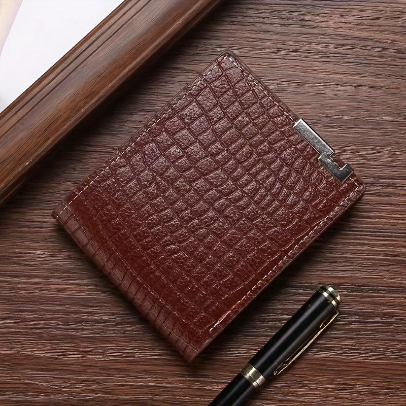 Men's Crocodile Pattern Wallet Card Holder