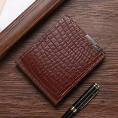 Men's Crocodile Pattern Wallet Card Holder