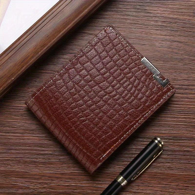 Men's Crocodile Pattern Wallet Card Holder