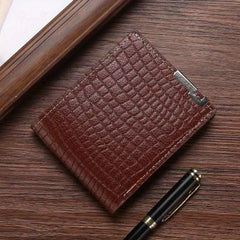 Men's Crocodile Pattern Wallet Card Holder