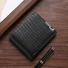 Men's Crocodile Pattern Wallet Card Holder