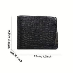 Men's Crocodile Pattern Wallet Card Holder