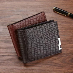 Men's Crocodile Pattern Wallet Card Holder