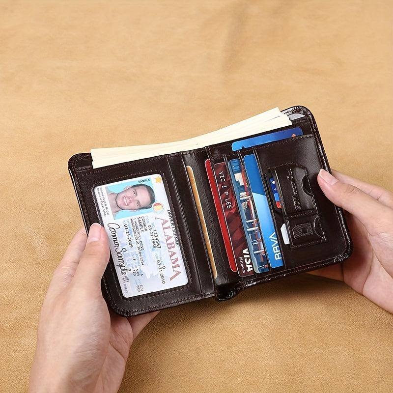 Men's Vintage High end Large Capacity Leather Wallet