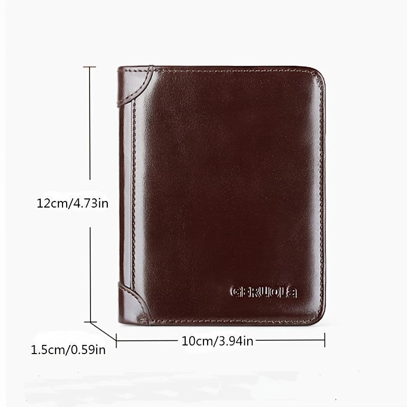 Men's Vintage High end Large Capacity Leather Wallet