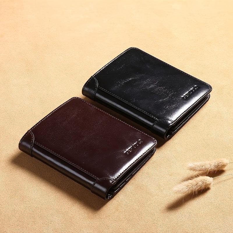 Men's Vintage High end Large Capacity Leather Wallet