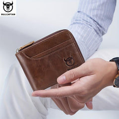 Cow Captain First Layer Cow Leather Men's Wallet Retro Leather Wallet