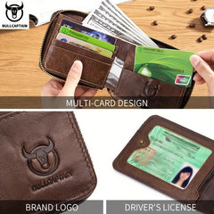 Cow Captain First Layer Cow Leather Men's Wallet Retro Leather Wallet