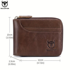 Cow Captain First Layer Cow Leather Men's Wallet Retro Leather Wallet