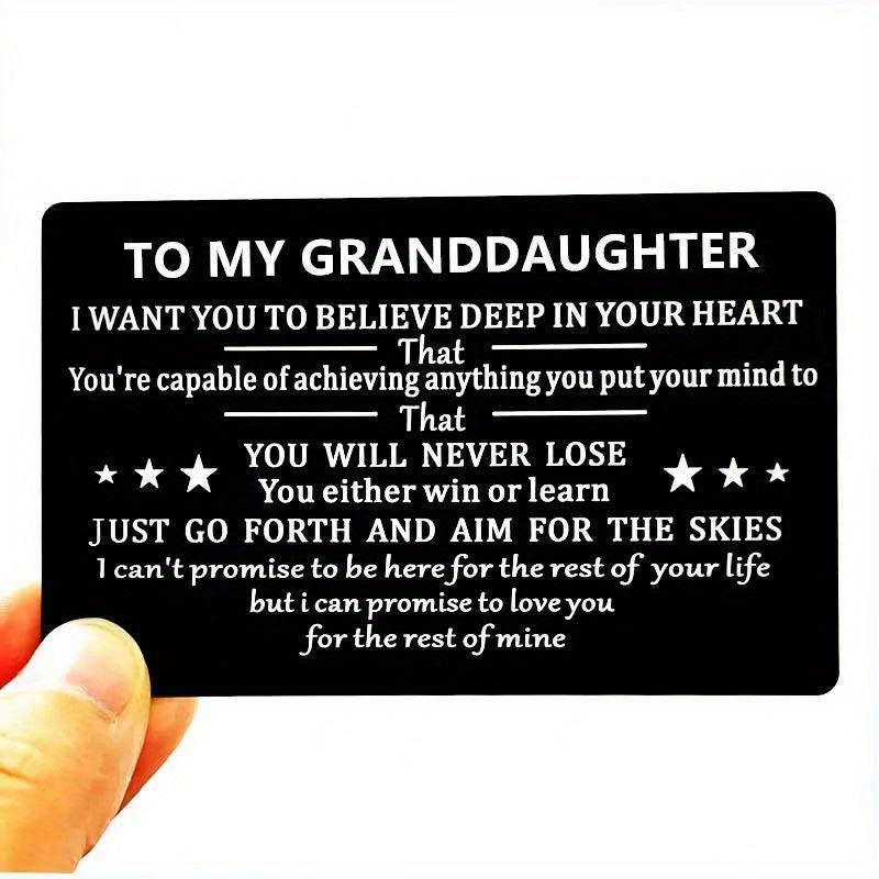 Grandson Engraved Wallet Card Love Note Birthday Gift