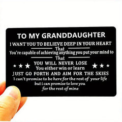 Grandson Engraved Wallet Card Love Note Birthday Gift