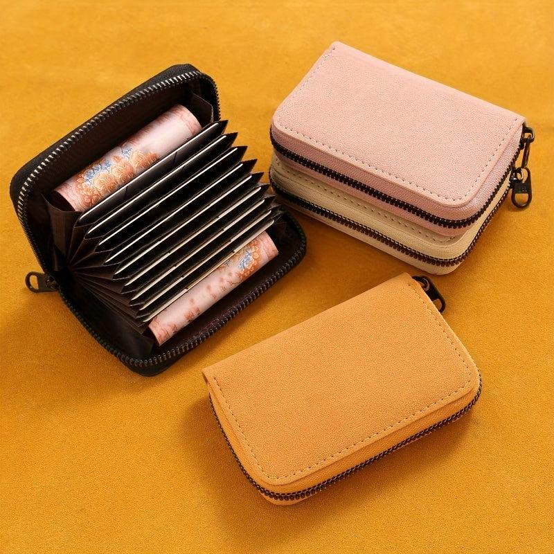 Men's 11 Card Slots PU Leather Credit Card Bag