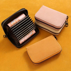 Men's 11 Card Slots PU Leather Credit Card Bag
