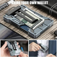 RFID Blocking Money Clip Wallet with Window