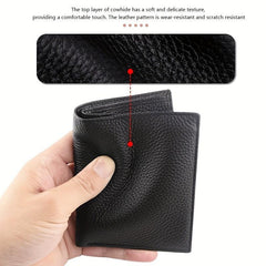 Men's Leather Business Wallet Money Clip Holder Short Wallet