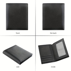Men's Leather Business Wallet Money Clip Holder Short Wallet