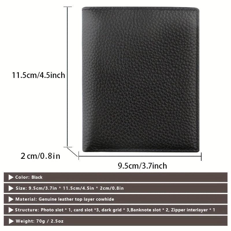 Men's Leather Business Wallet Money Clip Holder Short Wallet