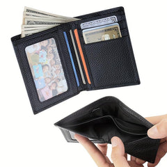 Men's Leather Business Wallet Money Clip Holder Short Wallet