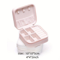 Sequin Mini Jewelry Box Pink Earrings Rings Neckline Storage Bag