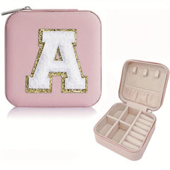 Sequin Mini Jewelry Box Pink Earrings Rings Neckline Storage Bag