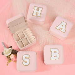 Sequin Mini Jewelry Box Pink Earrings Rings Neckline Storage Bag