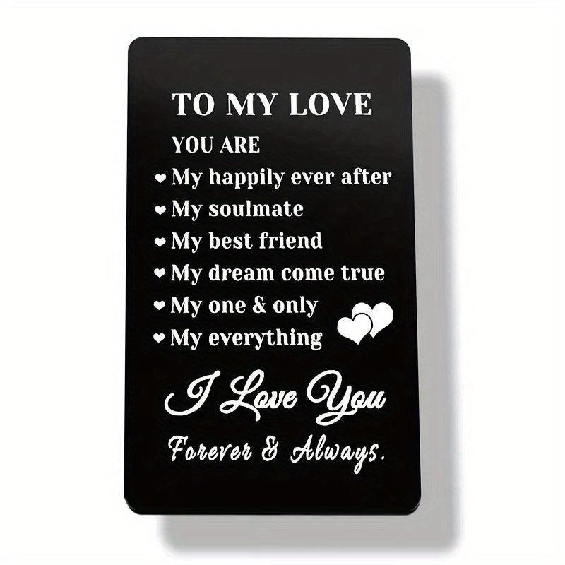 Engraved Aluminum Wallet Insert Card for Him