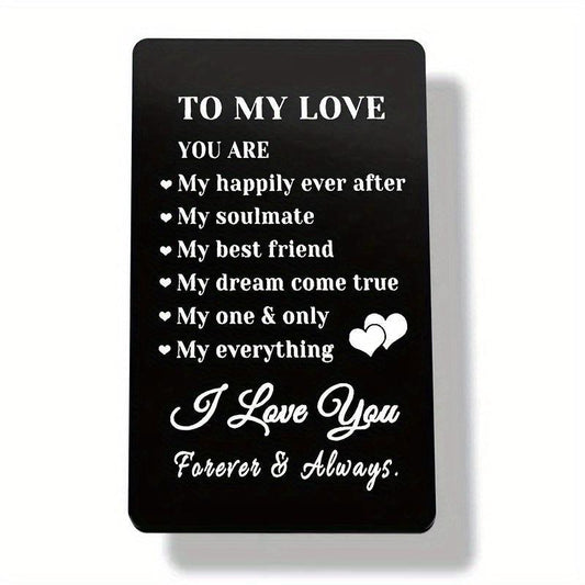 Engraved Aluminum Wallet Insert Card for Him