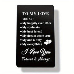 Engraved Aluminum Wallet Insert Card for Him