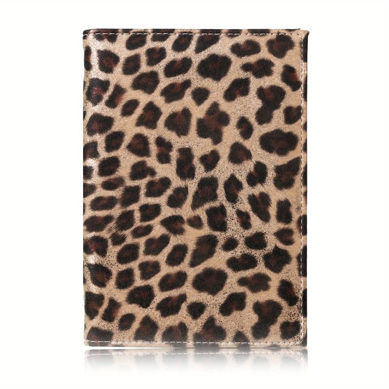 Leopard Print Men's Card Case with 3 Card Positions