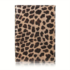 Leopard Print Men's Card Case with 3 Card Positions