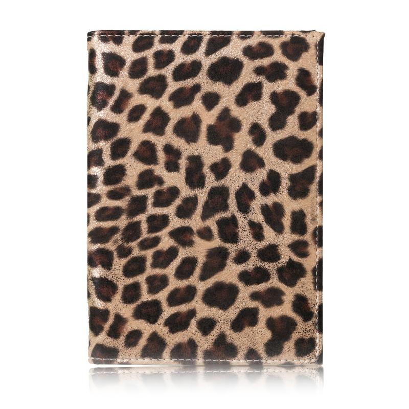Leopard Print Men's Card Case with 3 Card Positions