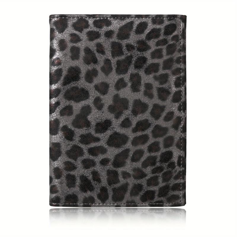 Leopard Print Men's Card Case with 3 Card Positions