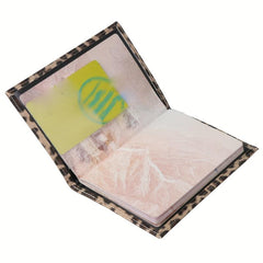 Leopard Print Men's Card Case with 3 Card Positions