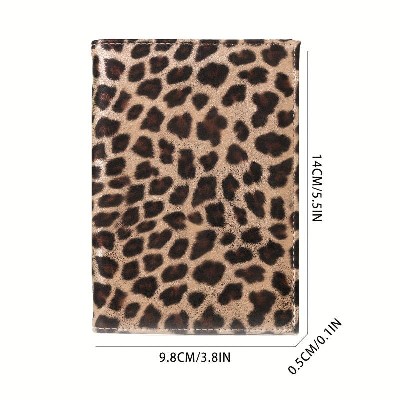 Leopard Print Men's Card Case with 3 Card Positions