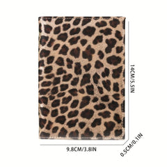 Leopard Print Men's Card Case with 3 Card Positions