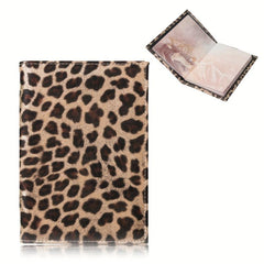 Leopard Print Men's Card Case with 3 Card Positions